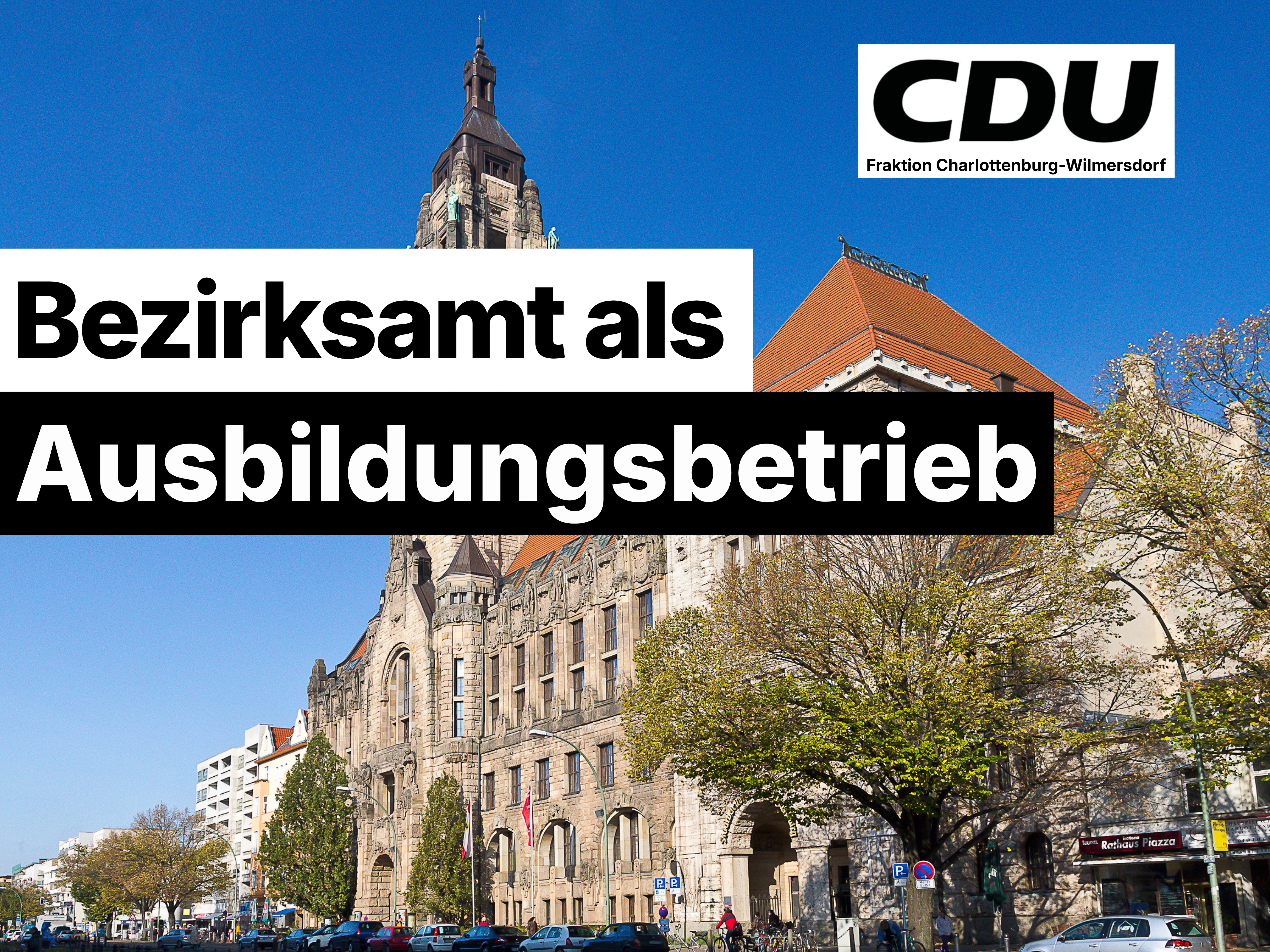 Foto: Rathaus Charlottenburg, hier sitzt das Bezirksamt