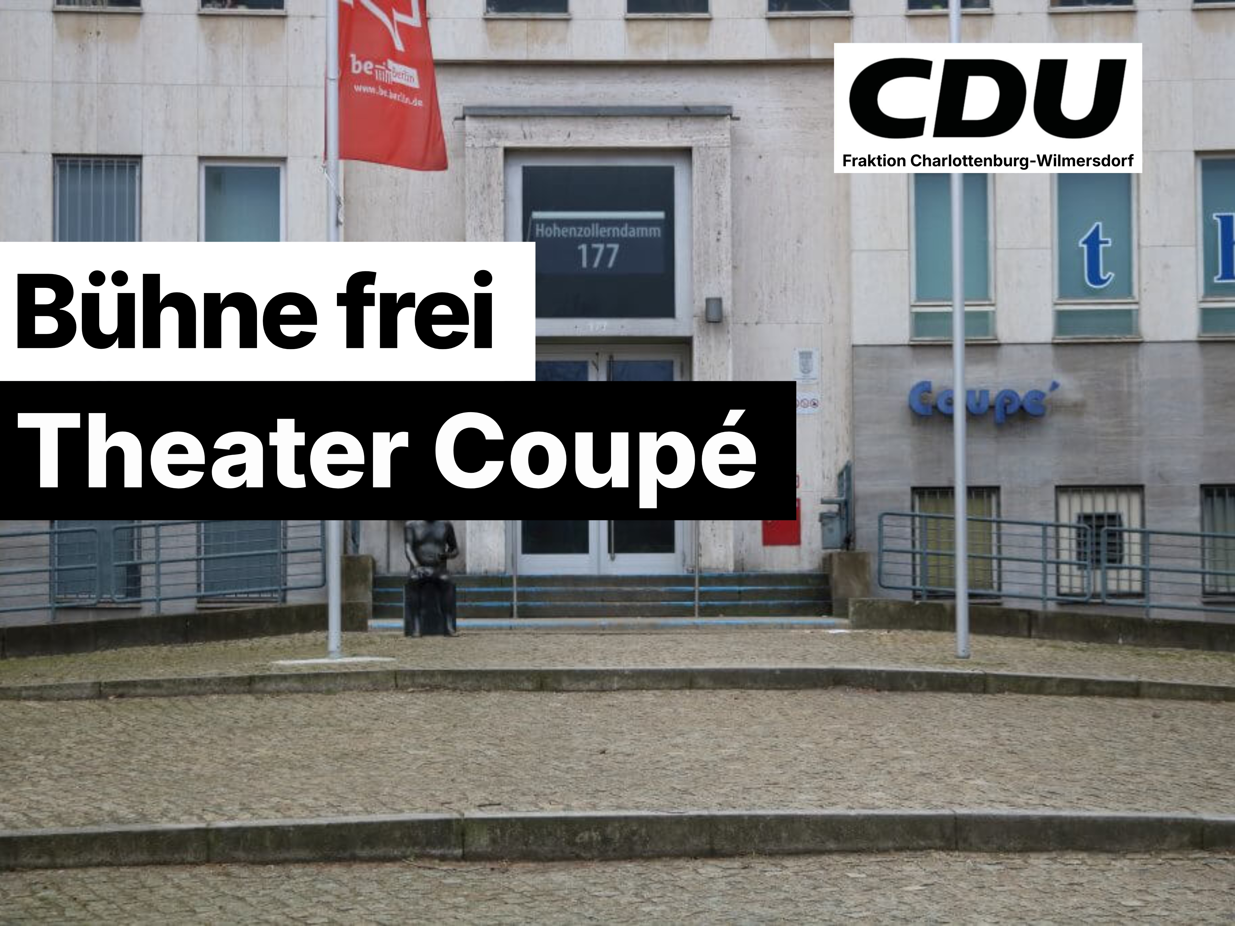 Foto: Theater Coup�, integriert im Dienstgeb�ude am Hohenzollerdamm
