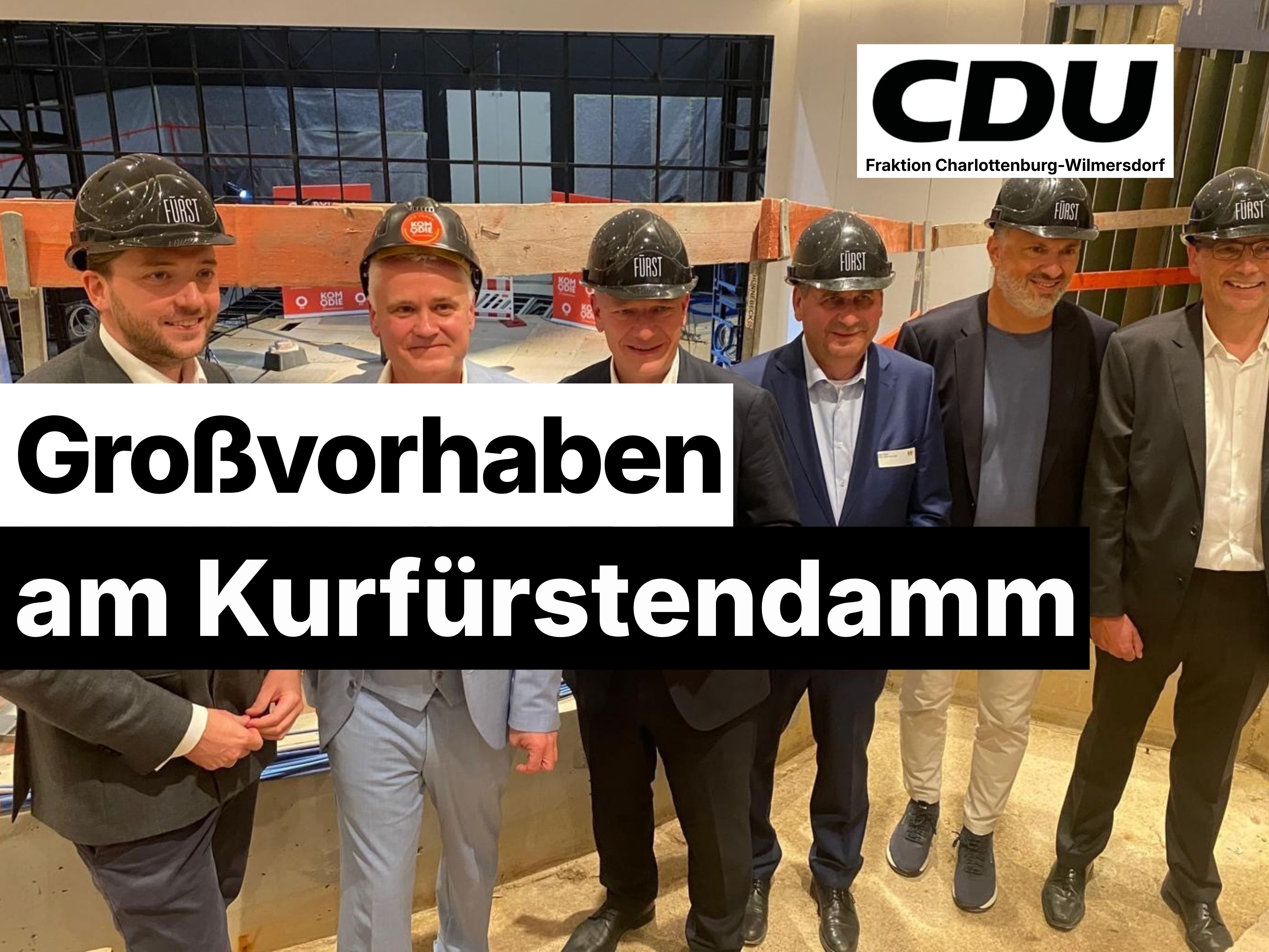 Foto: Baustadtrat Christoph Brzezinski bei der Baustelle f�r die Kom�die